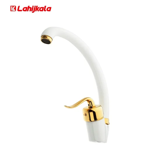 شیر ظرفشویی طوفان فلز مدل قاصدک سفید طلایی