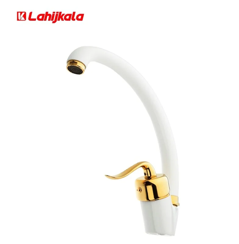 شیر ظرفشویی طوفان فلز مدل قاصدک سفید طلایی