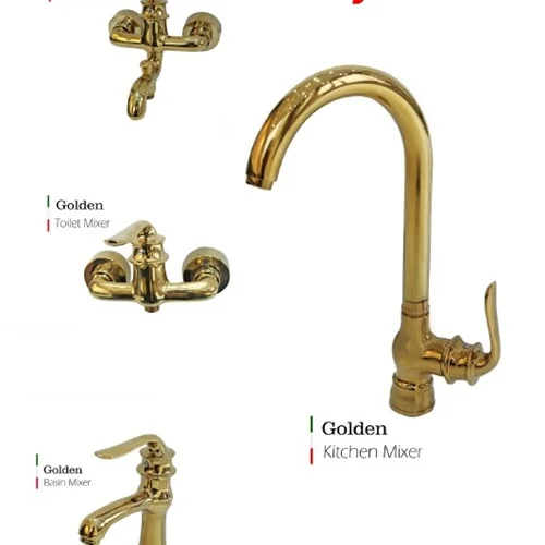 ست شیرآلات نوبل مدل مارس طلا براق