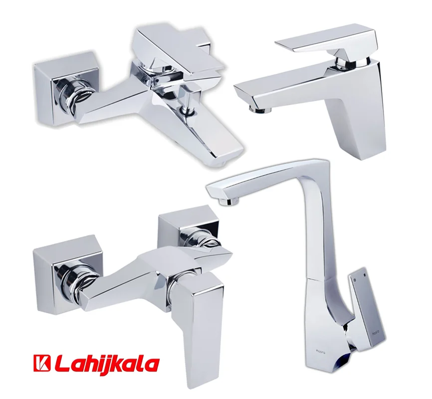 ست کامل شیرآلات کسری مدل کنکورد کروم