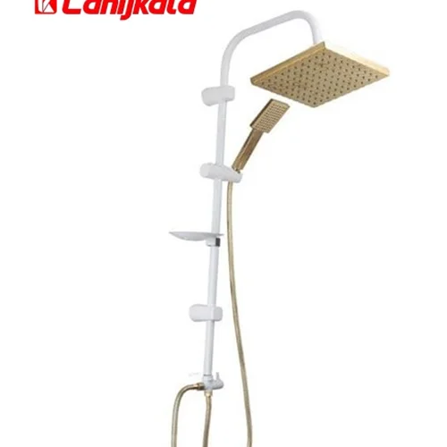 علم دوش دوکاره حمید سفید طلایی