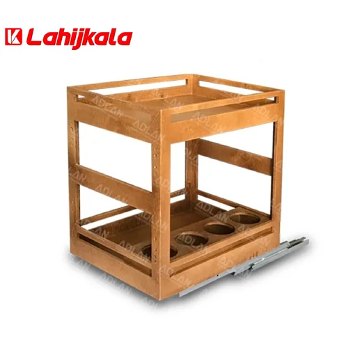 چند منظوره ریل کف چوبی همراه با جا بطری یونیت 50