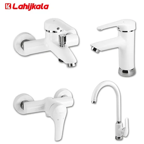 ست شیرآلات کسری مدل آبتین سفید کروم